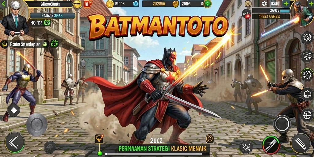 Tampilan gameplay menarik dari BATMANTOTO dengan aksi pertempuran yang dinamis.
