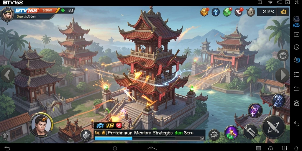 Gameplay BTV168 menampilkan aksi menara pertahanan yang menegangkan.