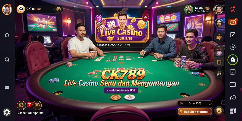 Tampilan gameplay Live Casino yang menarik dan interaktif.