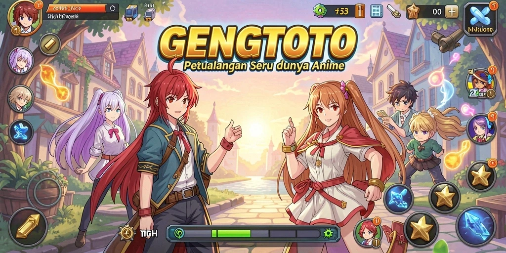 Screenshot gameplay GENGTOTO dengan grafik anime yang memukau.