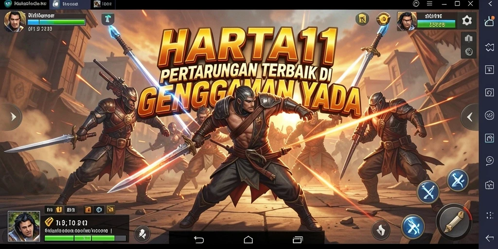 Tampilan gameplay seru dari HARTA11 saat pertarungan berlangsung.