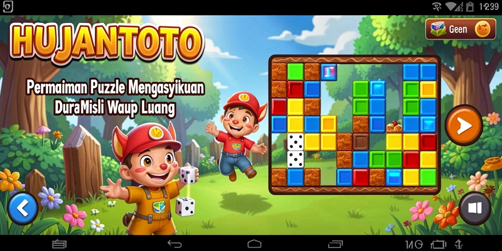 Tampilan gameplay menarik dari HUJANTOTO dengan teka-teki menantang.