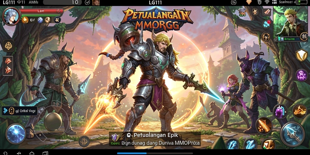 Gameplay seru di dunia fantastis LG111 yang penuh petualangan.