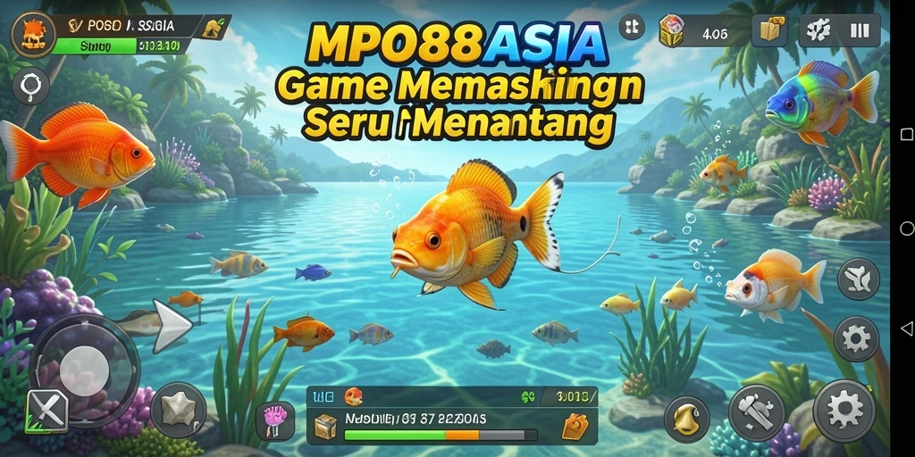 Screenshot gameplay MPO88ASIA menampilkan aksi seru saat memancing.