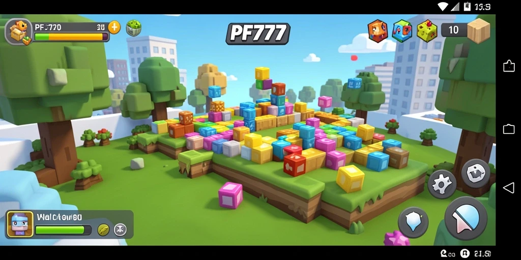Screenshot gameplay PF777 yang menunjukkan tantangan puzzle.