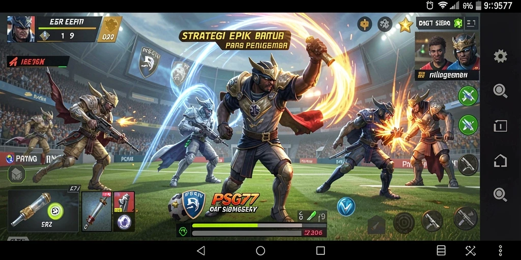 Tampilan gameplay PSG77 yang menegangkan dengan strategi intens.