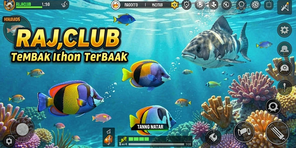 Tampilan gameplay <strong>RAJACLUB</strong> yang seru dengan grafis bawah laut menarik.