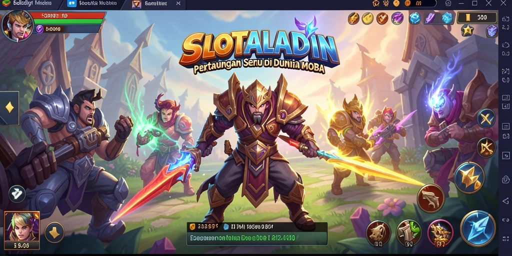 Tampilan aksi seru dalam game MOBA SLOTALADIN.