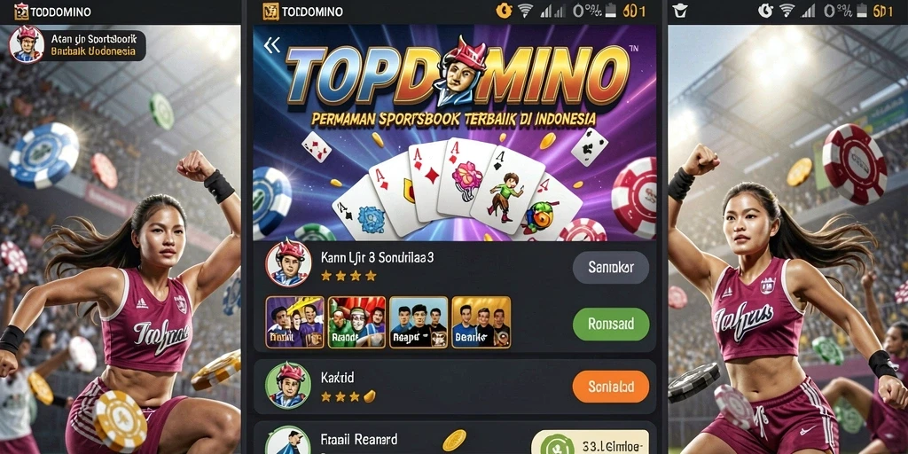 Tampilan gameplay menarik dalam aplikasi Sportsbook TOPDOMINO.